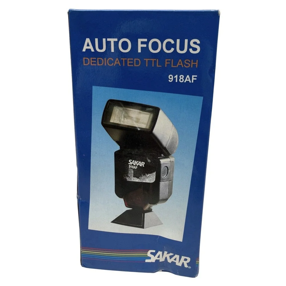 Sakar 918AF/EOS Auto Focus TTL Flash for Canon EOS w/ Box & Manual Tested